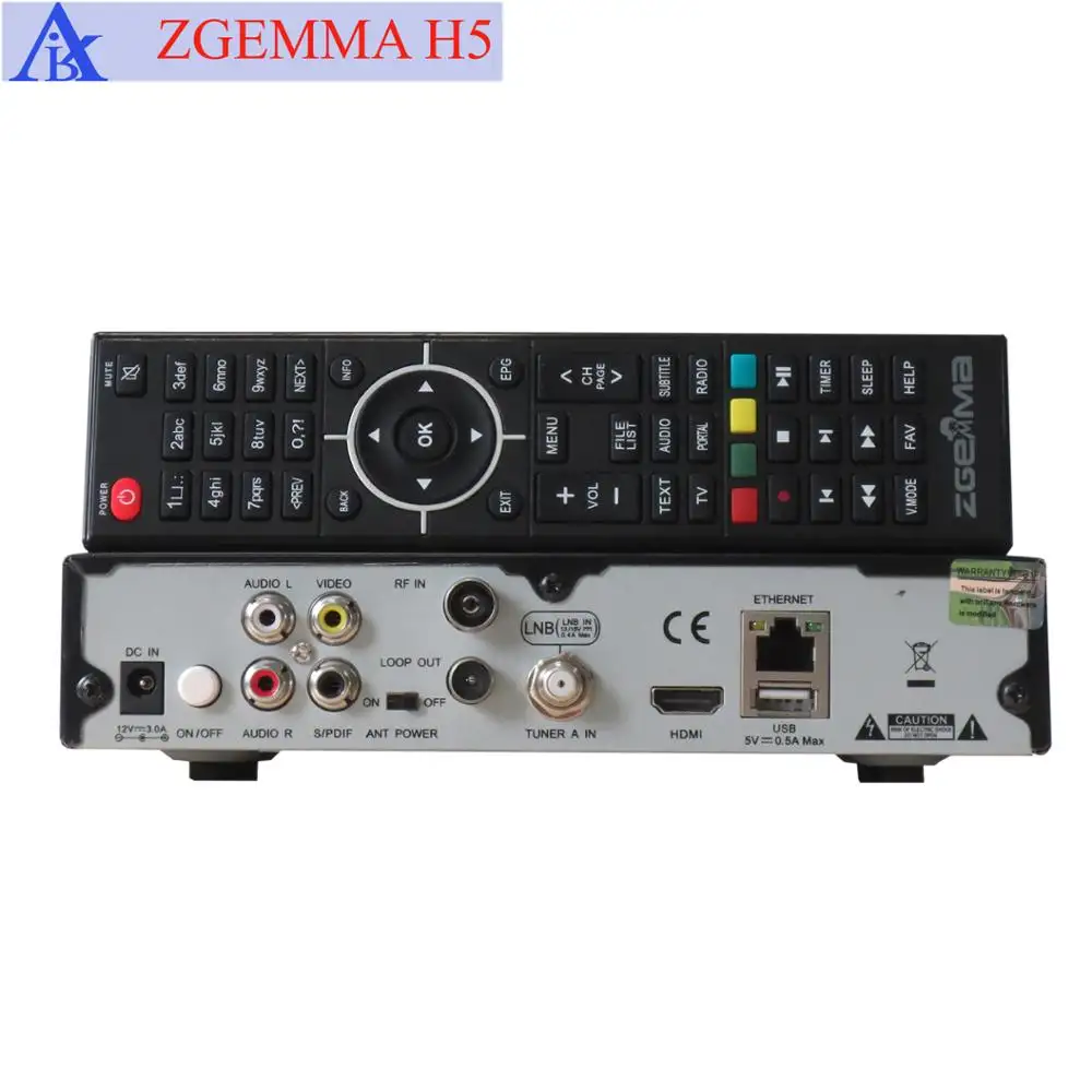 Italia Venta caliente ZGEMMA H5 HDTV y Combo receptor Linux OS Enigma2 Digital DVB-S2 + T2/C/doble sintonizadores con HEVC/H.265