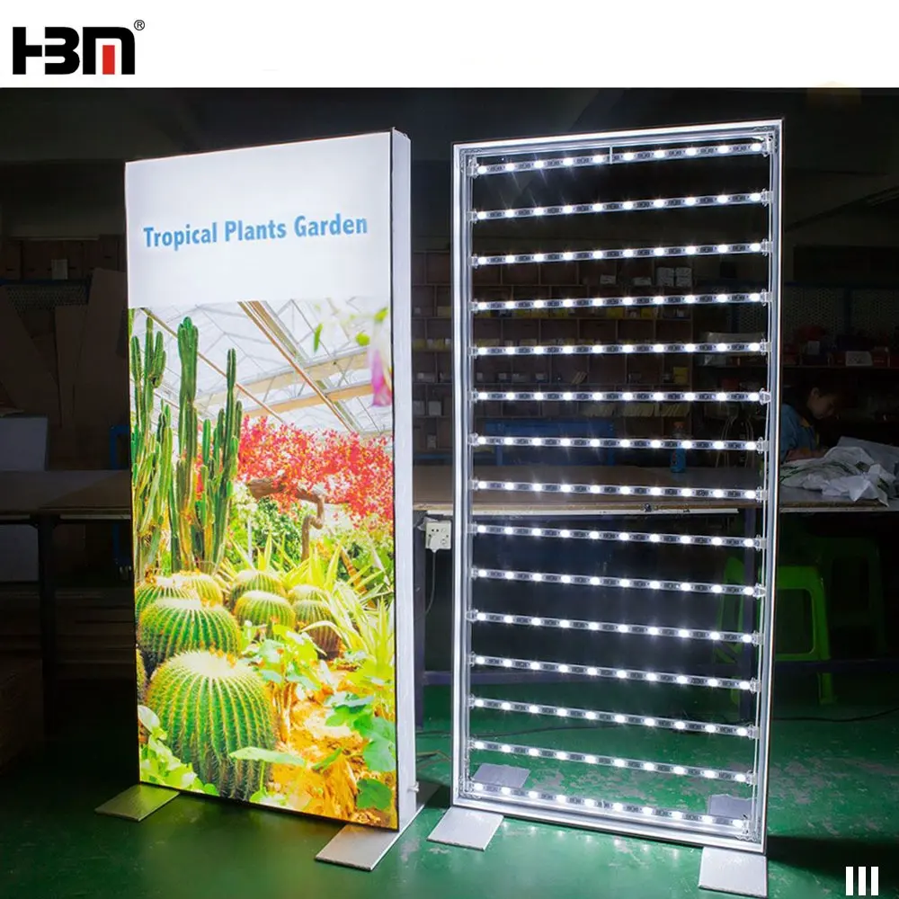 factory price high quality indoor outdoor waterproof frameless double sided textile led light box