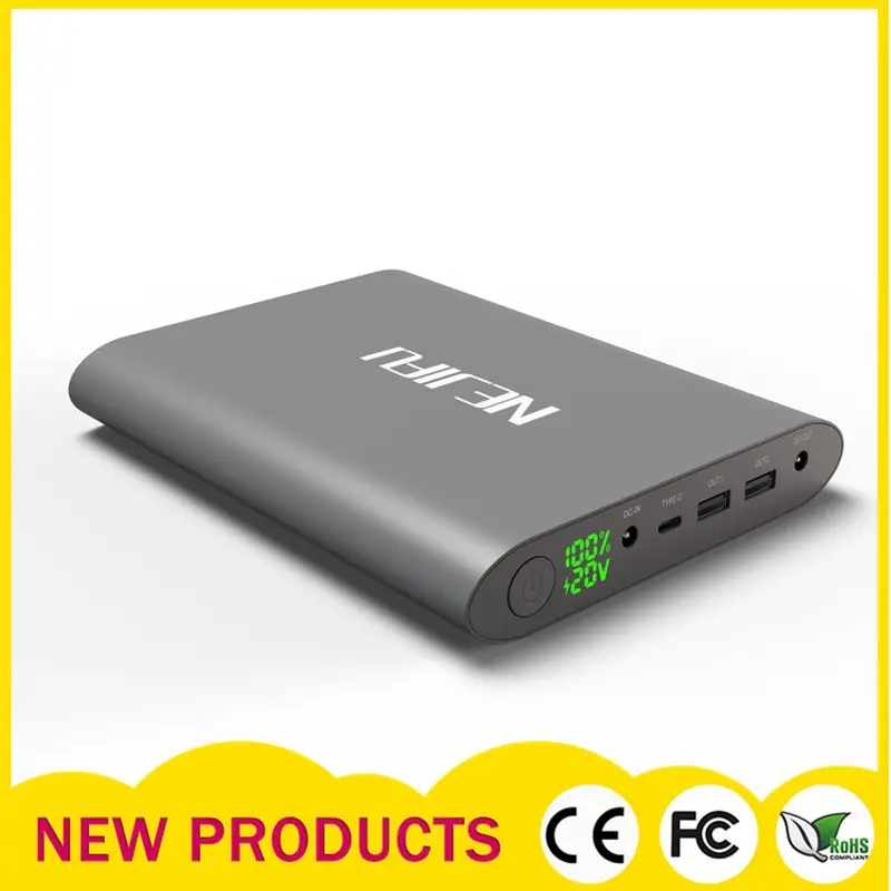 Mais novo produto 6v 9v 12v 24v voltagem portátil power bank 50000 mah