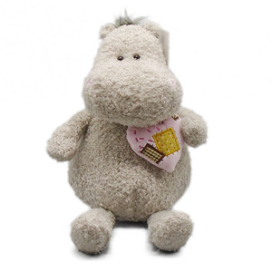 8 Inch Spandex Super Soft Fabric Stuffed <strong>Hippo</strong> Animal <strong>Plush</strong> <strong>Toys</strong> - Product Image 3