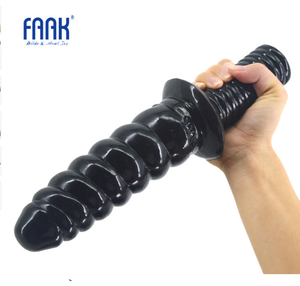 FAAK long anal dildo 螺丝手柄海螺对接插头假阴茎盒谨慎包装性玩具肛门插头女同性恋男人手淫