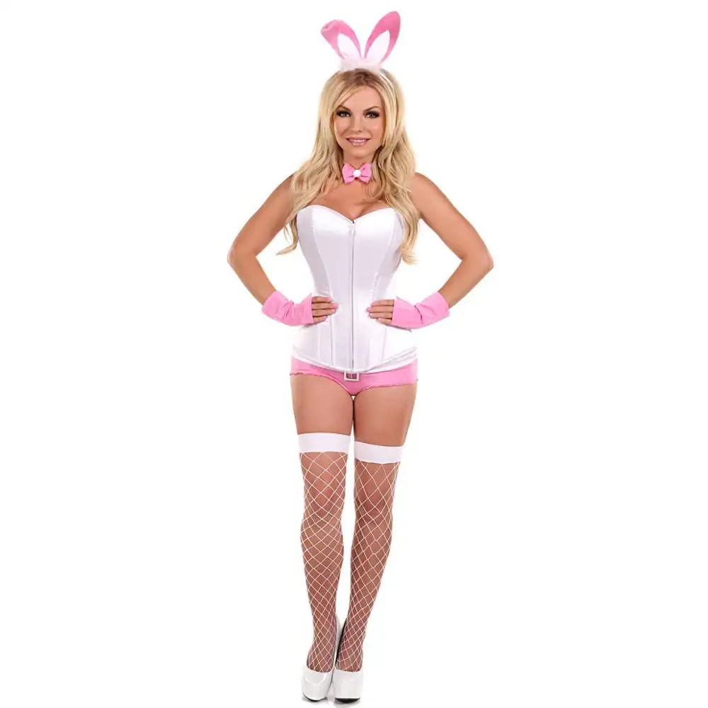 Disfraces de fiesta de animales para Halloween, conejo rosa, novedad de 2019