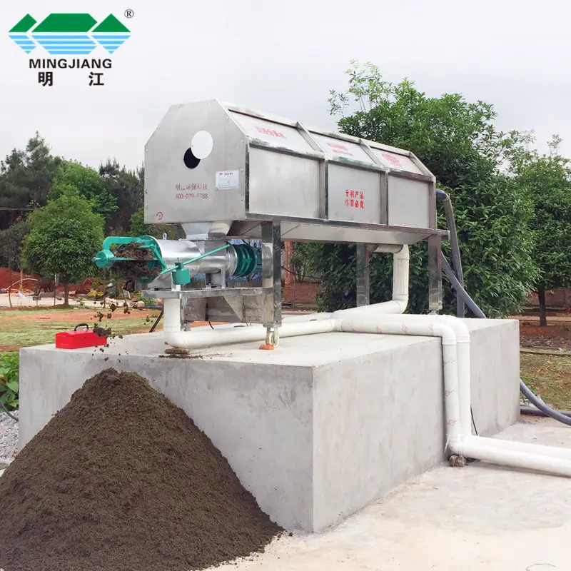 2018 novo design de desidratação para o uso eficiente da água que separa o esterco porco fazenda de esgoto biogás resíduos máquina de secar