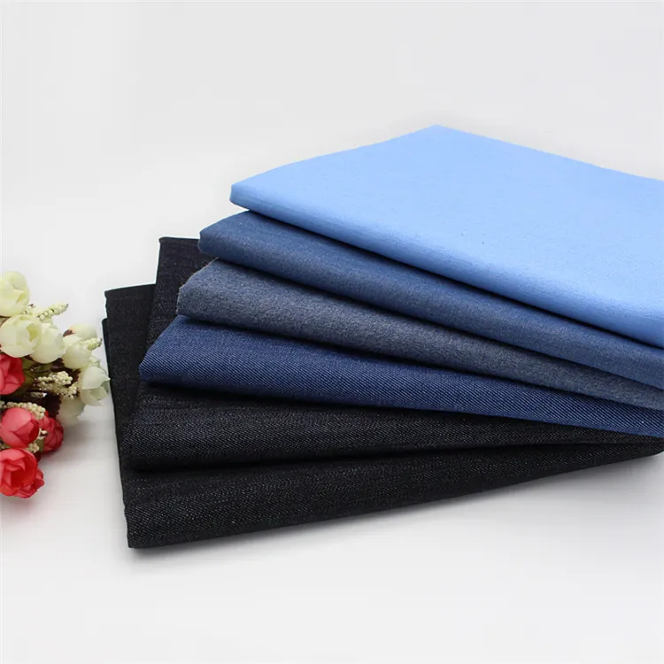 Low Price Slub Style Lots Stock Indigo 98 Cotton 2 spandex Denim Fabric For Jeans