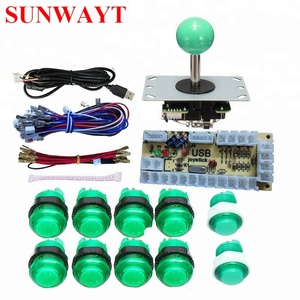 1 игрок аркадная игра сделай-сам комплект для ПК и Raspberry Pi 1/2/3 с ретро пирог 5Pin джойстик + 5V светодио дный Аркада кнопка