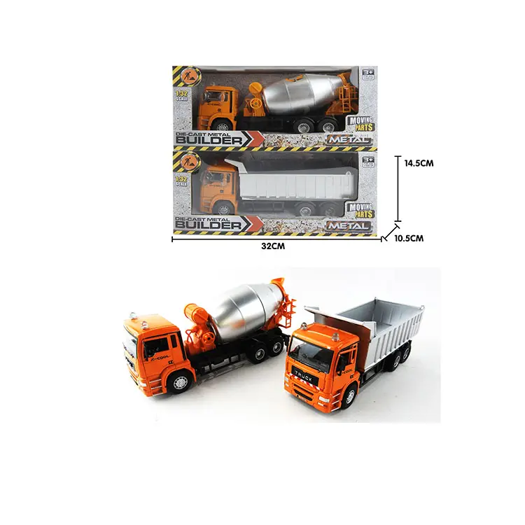 1:32 Free Wheel Die Cast Metal Color BOX Diecast Metal and Plastic Oil Tank Truck 24 Plastic Toy Container Truck Trailer CN;GUA