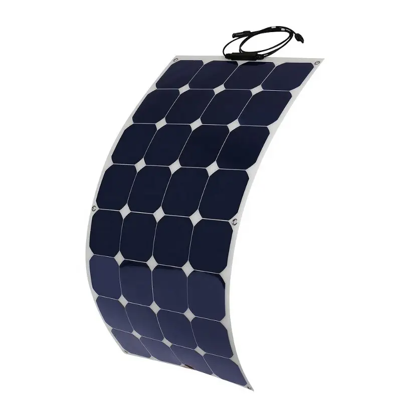 Haute Efficacité 100 Watts 12V Sunpower panneau solaire flexible à couche mince pour multi-usage comme solaire voiture bateau a mené le réverbère solaire