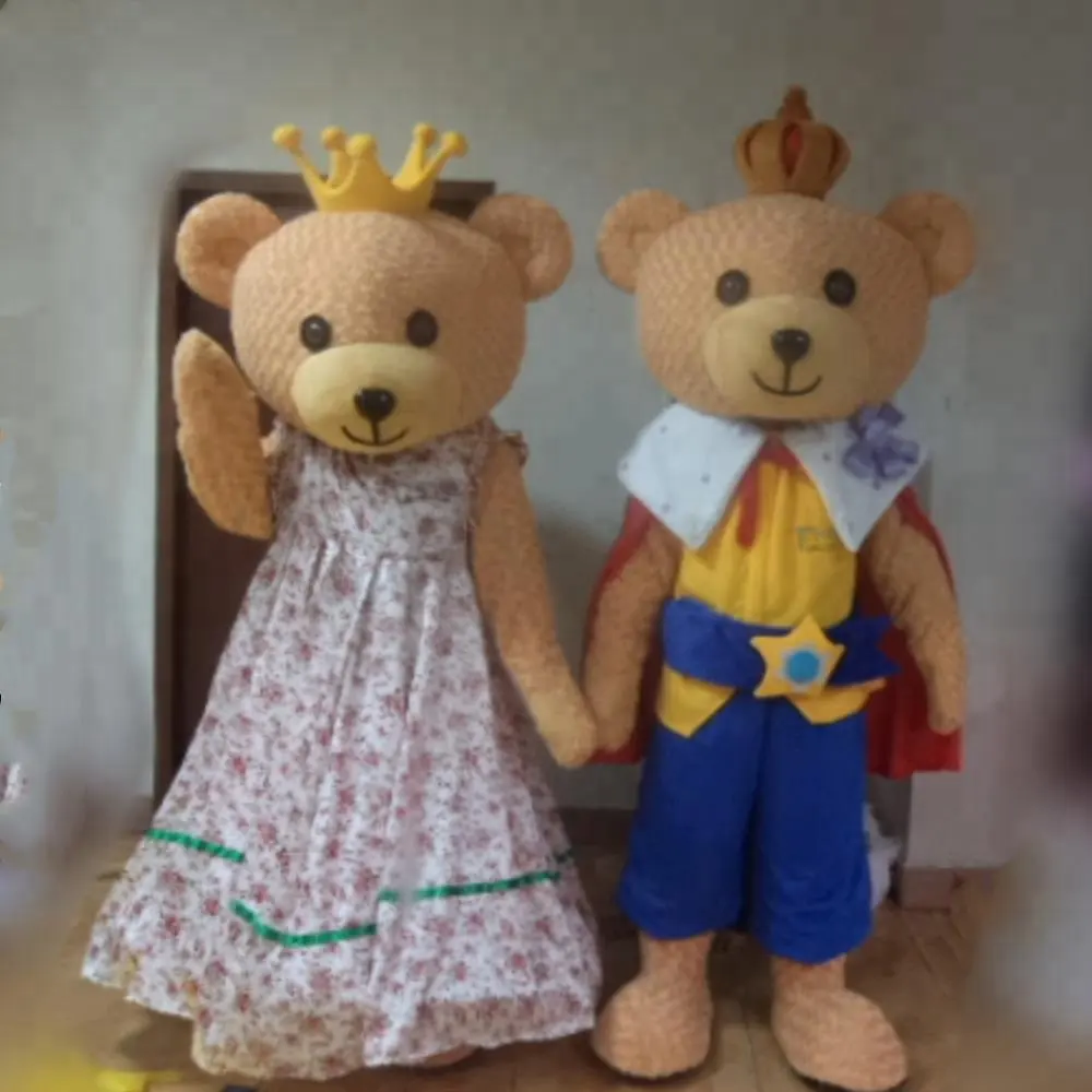 Hola casal de urso fantasia de mascote/mascote casamento para venda