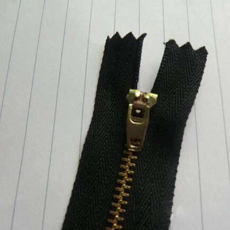 Metal Sewing Zippers Lock Automatic Black Zip DIY For Sewing Jeans Shoes Denim Skirt