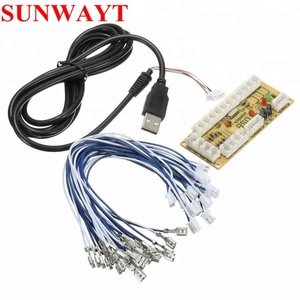 1 jugador Arcade DIY cero retraso USB codificador PC Joystick y botón para MAME y lucha con los controles codificador placa + Cables de alambre - Product Image 1