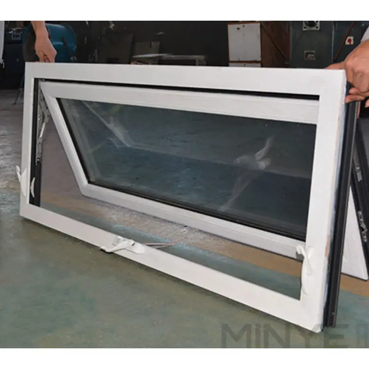 Tamaño estándar de ventana de baño, toldo de aluminio barato, ventanas de vidrio