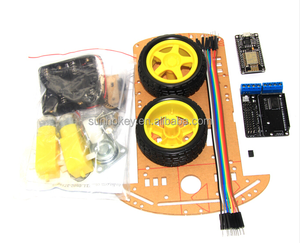 ESP8266 WiFi wireless intelligente di controllo remoto auto NodeMCU Lua 2WD ESP smart car Kit di Robot - Product Image 1