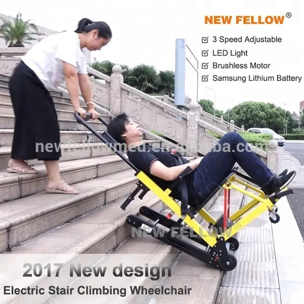 Medical used portable electric foldable stair climbing wheelchair