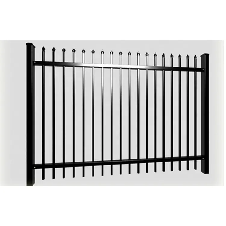 Industrial 3D Tubular Steel Wrought Iron Fence Easily Assembled Residential Gate Outdoor Use Home Houses Galvanized Coated