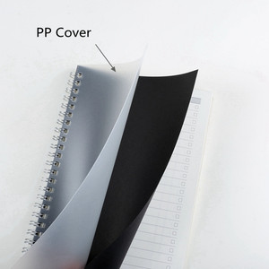 Customizável A5 espiral <span class=keywords><strong>Notebook</strong></span> PP espiral Journal com tampa pontilhada encadernado para listas de afazer e páginas em branco