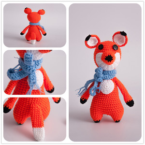 แฮนด์เมดตุ๊กตาสัตว์ amigurumi ถักโครเชต์ของเล่นที่ปลอดภัยยัดไส้ด้วยผ้าฝ้าย PP - Product Image 5