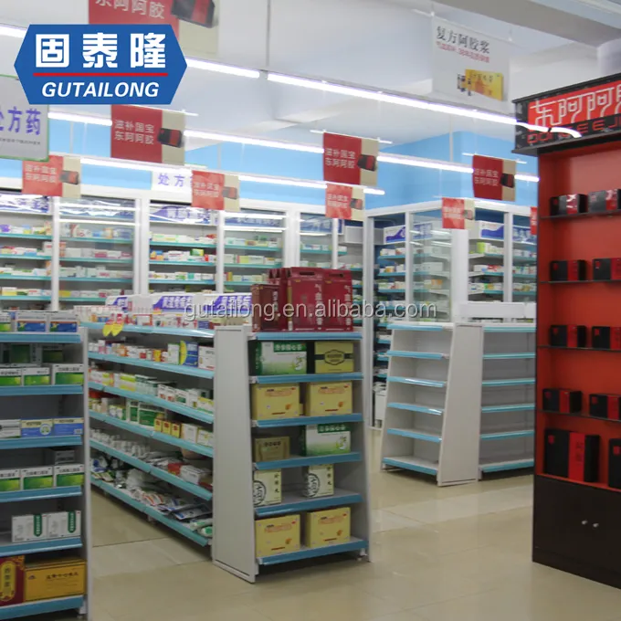 Medico negozio di visualizzazione rack di vendita diretta della fabbrica farmacia attrezzature e farmacia display rack per il medico negozio di farmacia scaffali