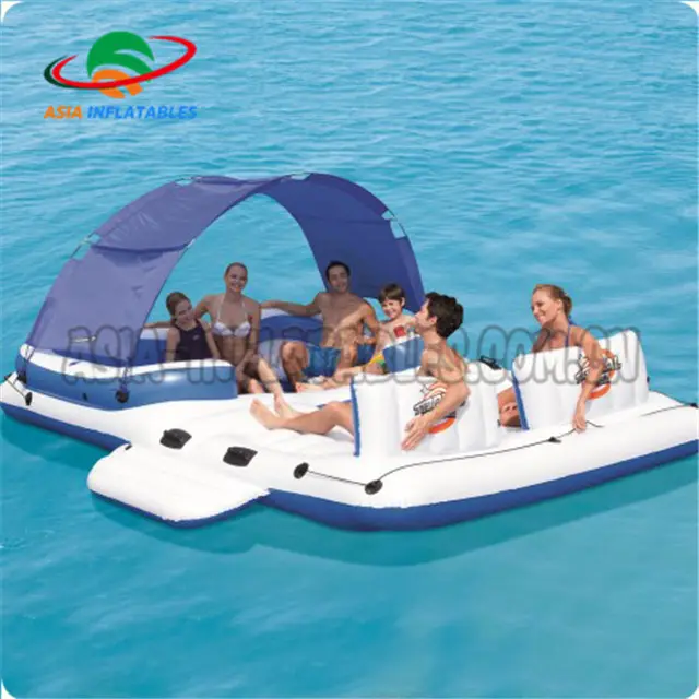 Refroidisseur d'eau gonflable pour piscine de lac Tropical, radeau de natation avec remplissage flottant