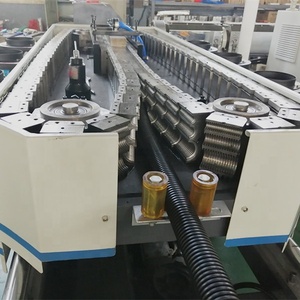 高速PP <span class=keywords><strong>PE</strong></span>单壁双壁波纹管制造挤出机成型机DWC波纹管制造机