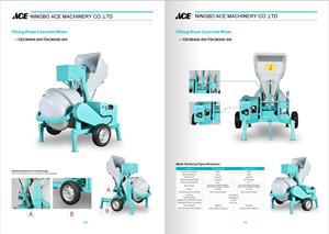 เครื่องผสมคอนกรีต TDCM400DH ใช้ในอุตสาหกรรมถังคอนกรีตขนาดเล็กเครื่องผสมด้วยมือ