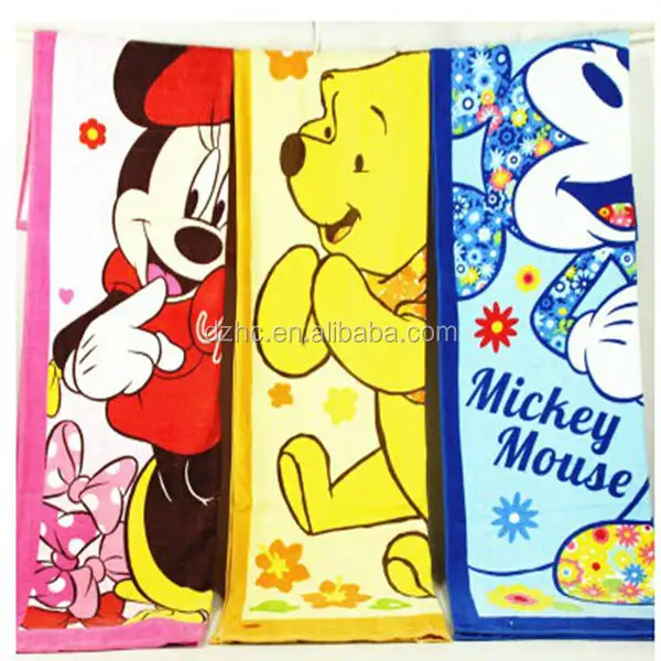 Toalha de praia barata com estampado mickey mouse