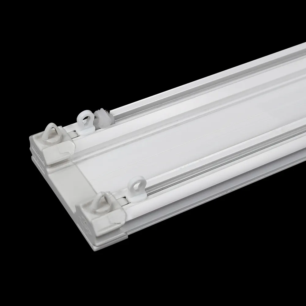 Accessoires de rail de rideau à double rail Szone monté au plafond en plastique PVC industriel gratuit simple blanc durable bon coulissant etc.