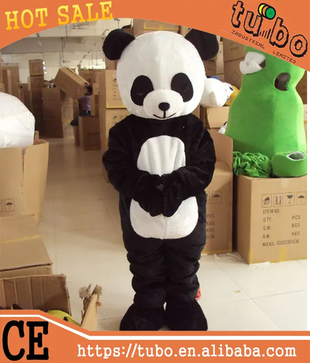 2015 vendita calda economici personalizzare peluche adulti kung fu panda costume cartoon per promozione made in china
