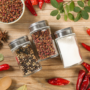 High Quality <strong>100ml</strong> Small Clear Glass <strong>Spice</strong> <strong>Jar</strong> with Stainless Steel Lids - Product Image 3