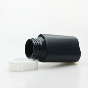 Garrafas de pó de proteína, recipientes/recipientes de plástico de hdpe de parafuso vazio com tampa preta e branca