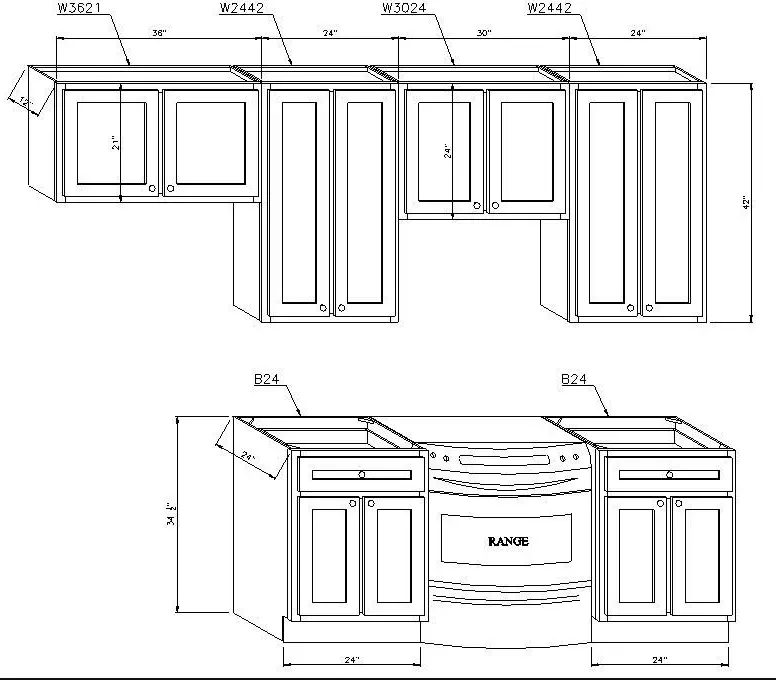 Fregadero de madera maciza con gráfico moderno RTA, armarios de cocina con Base de diseño gratuito