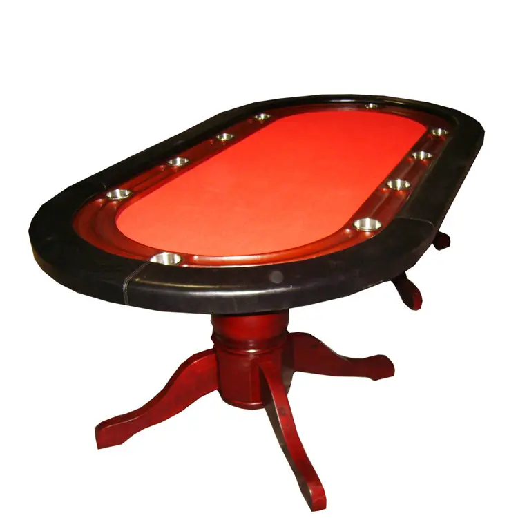 Tables de Poker en bois véritable, de luxe, avec roue à Roulette, pour jeux vidéo