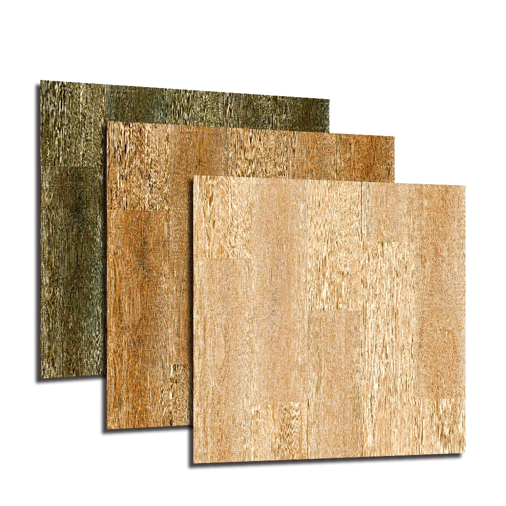 Diferentes tipos de antideslizante de habitación mate de madera pared acristalada y piso de baldosas azulejos 24x24