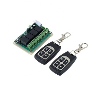 4チャンネル12V DCワイヤレスリレーリモコンスイッチ200m範囲433Mhz ABS材料温度機能 - Product Image 1