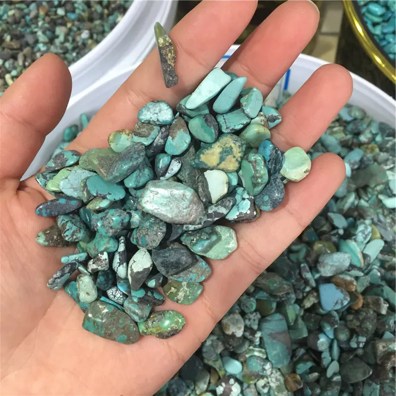 Natural Gemstone Turquoise Rough Stone Raw Kallaite Gravel For Sale