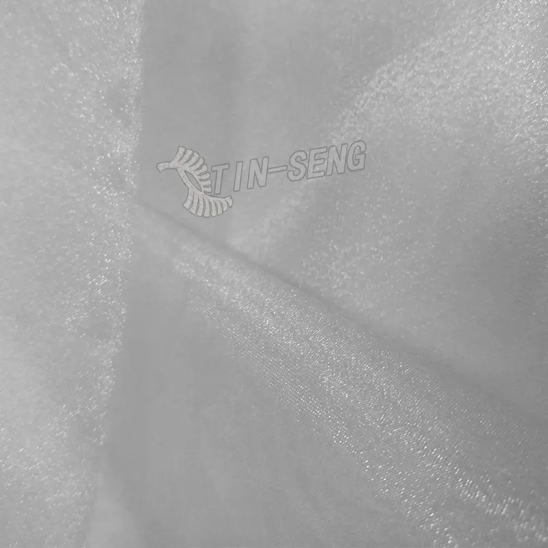 Cream White Organza , Quality Wedding Fabric from Tin Seng Factory , Clear Sheer Textile for Bride Wear
