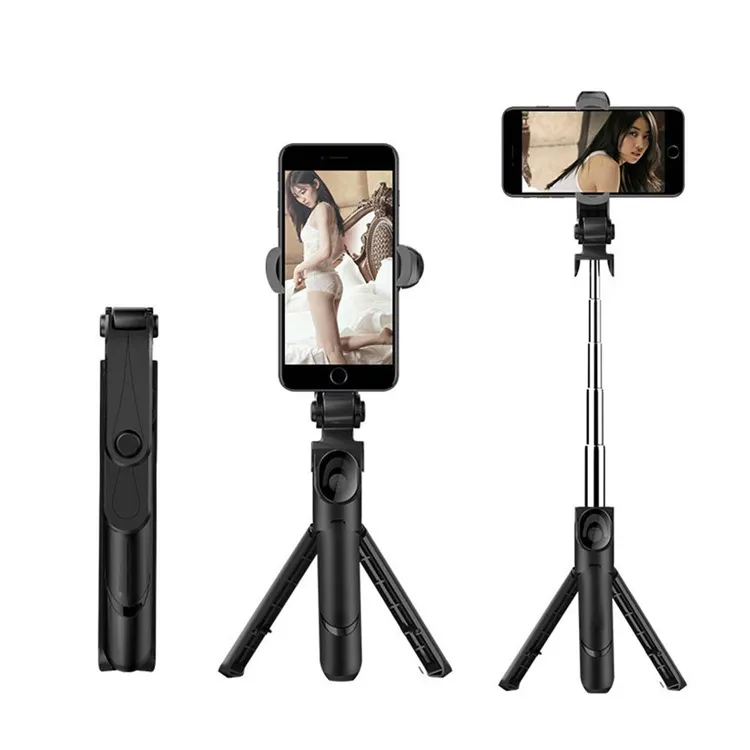 Bastone per Selfie telescopico senza fili con telecomando di vendita calda con treppiede flessibile pieghevole a 360 gradi per tutti gli smartphone