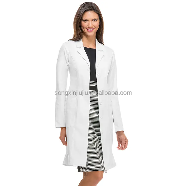 Базовая Медицинская одежда, женское лабораторное пальто 37 дюймов, медицинская форма
