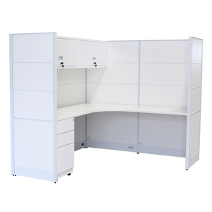Mesa de escritório modular, estação de trabalho moderna, partição de escritório de 2 pessoas