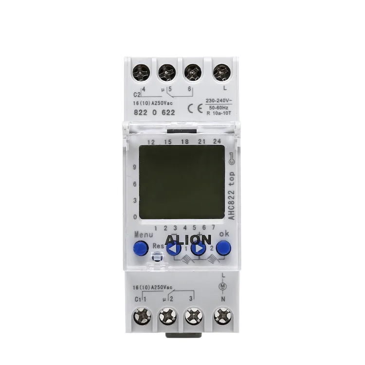 ALION AHC822 220V-240V Multi-Funzione di Guida DIN LCD Timer Digitale Interruttore, programma settimanale Interruttore A Tempo