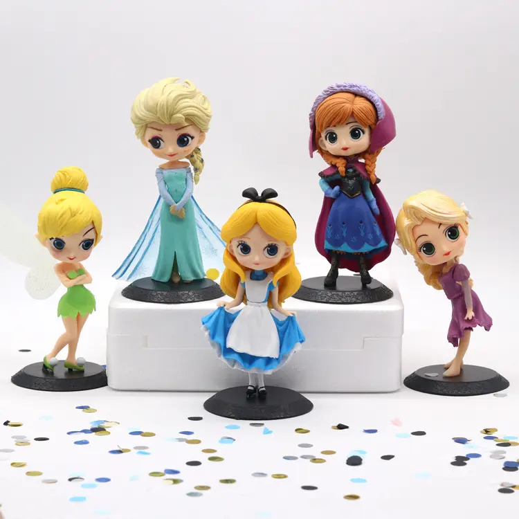 Princesa figura Ação, Princesa Anna boneca figura ação, Alice pvc brinquedo figura para presentes