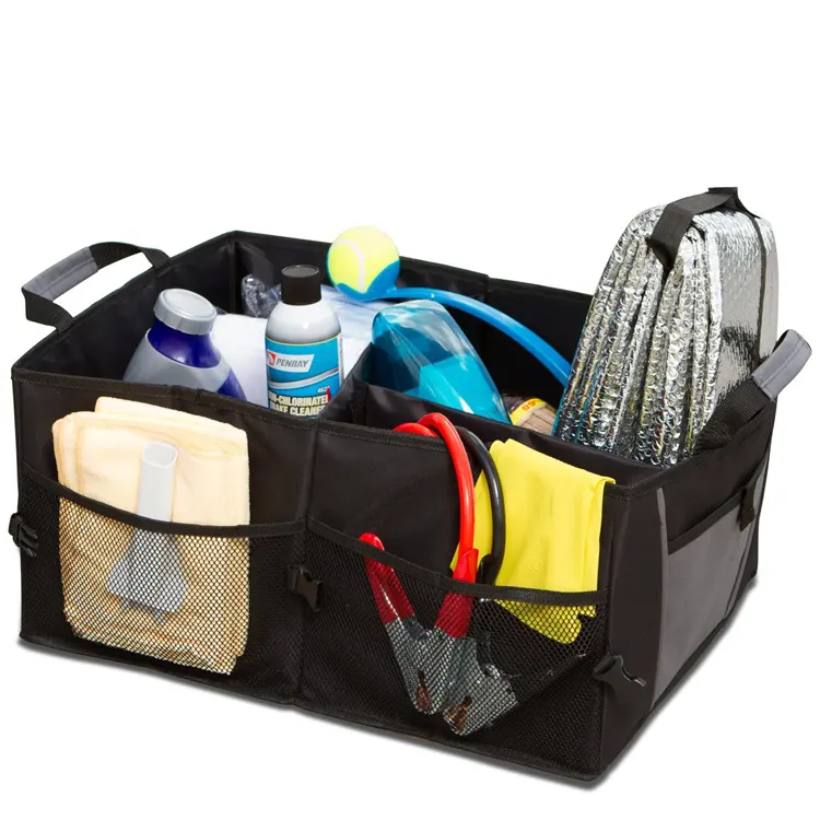 Offre Spéciale noir porte-bagages boîte organisateur de coffre pliable sac de rangement de voiture