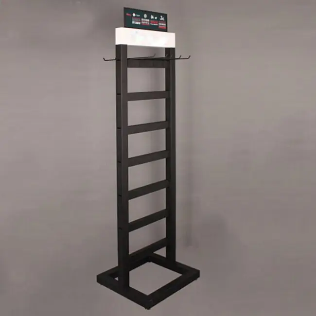 RUIMEI Tie Rack Metal Free Standing Belt Display Rack para tienda minorista