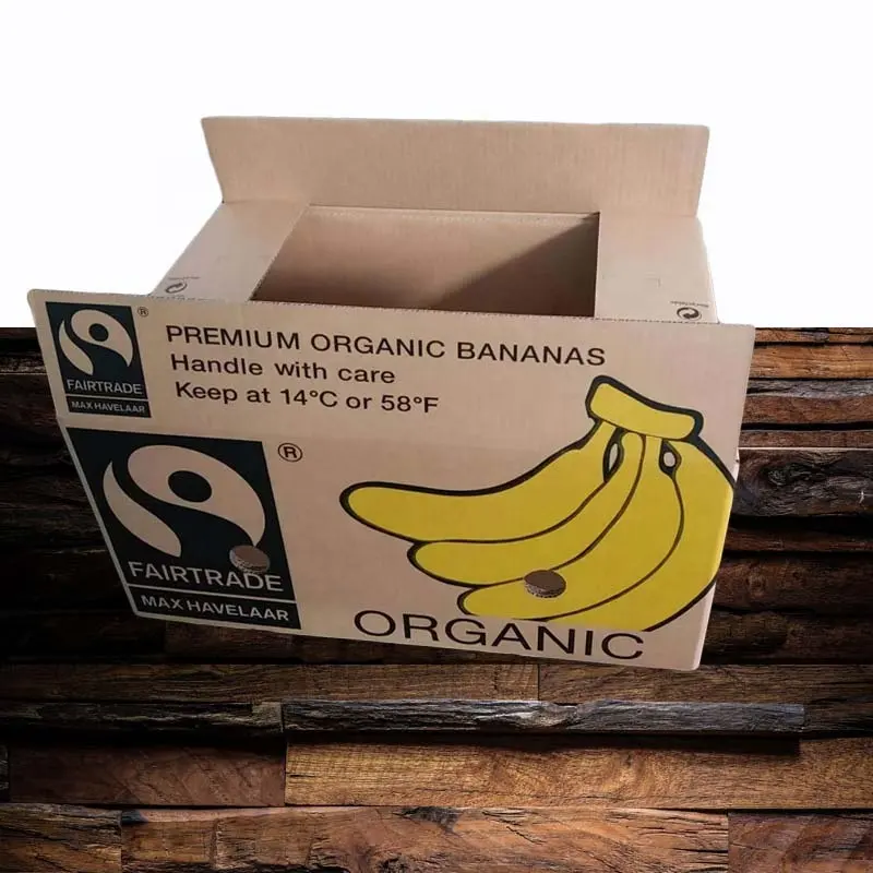 Caja de cartón corrugado reciclable, venta al por mayor, económico, personalizado, fuerte embalaje de frutas de exportación, caja de cartón exterior usada