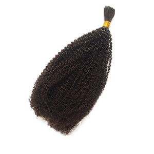 Afro Kinky kıvırcık toplu saç ekleme hiçbir eki Remy birmanya İnsan saç toplu örgü için - Product Image 5