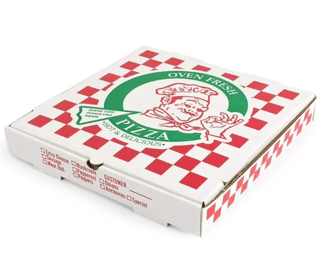 Caixa personalizada da pizza do polegada