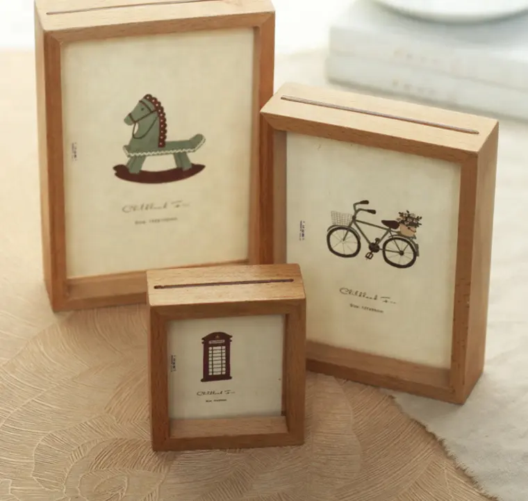 Di vendita caldo Solido cornice in legno/Creativo lavorazione del legno craft photo frame / 2x2 photo Picture frame