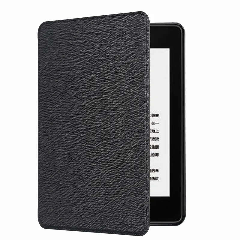 Amazon Kindle Paperwhite 4 PUフリップカバークロスパターンブックスタイルケース用