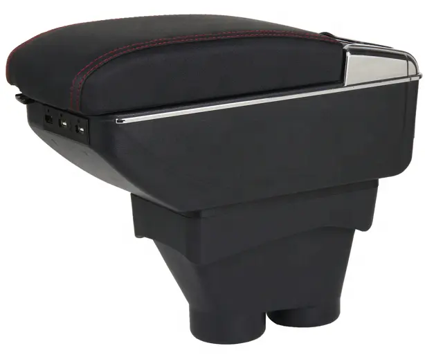 Leather Car Center Console Armrests Storage Box For Peugeot 206/207/208