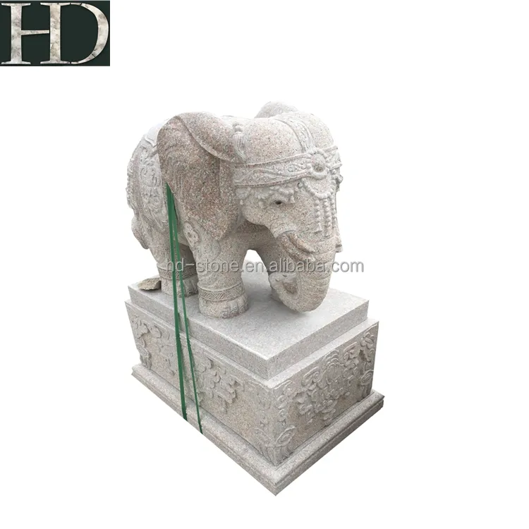 A mão Que Cinzela Jardim de Pedra de Granito Escultura Animal Elefante Estátuas Do Jardim para a Decoração Exterior