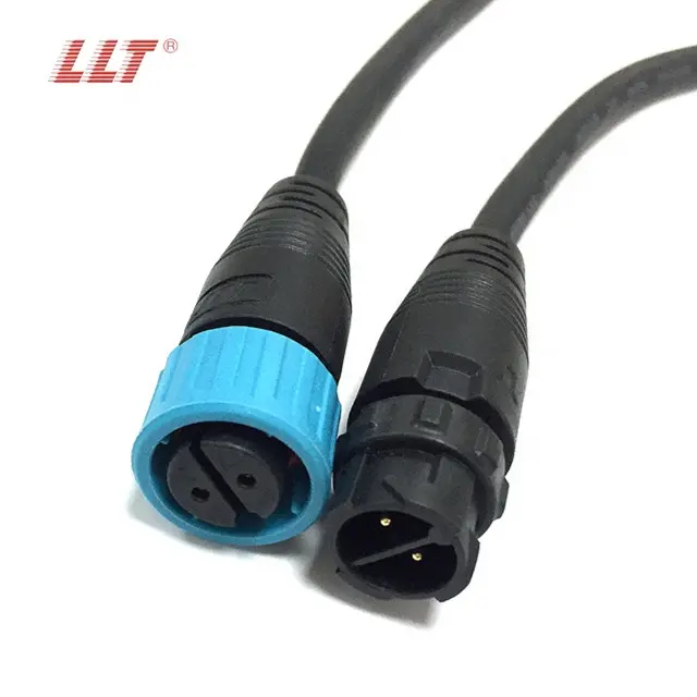 IP67 M16 Over Molded Cable Connector 2 Pin Waterproof Connector